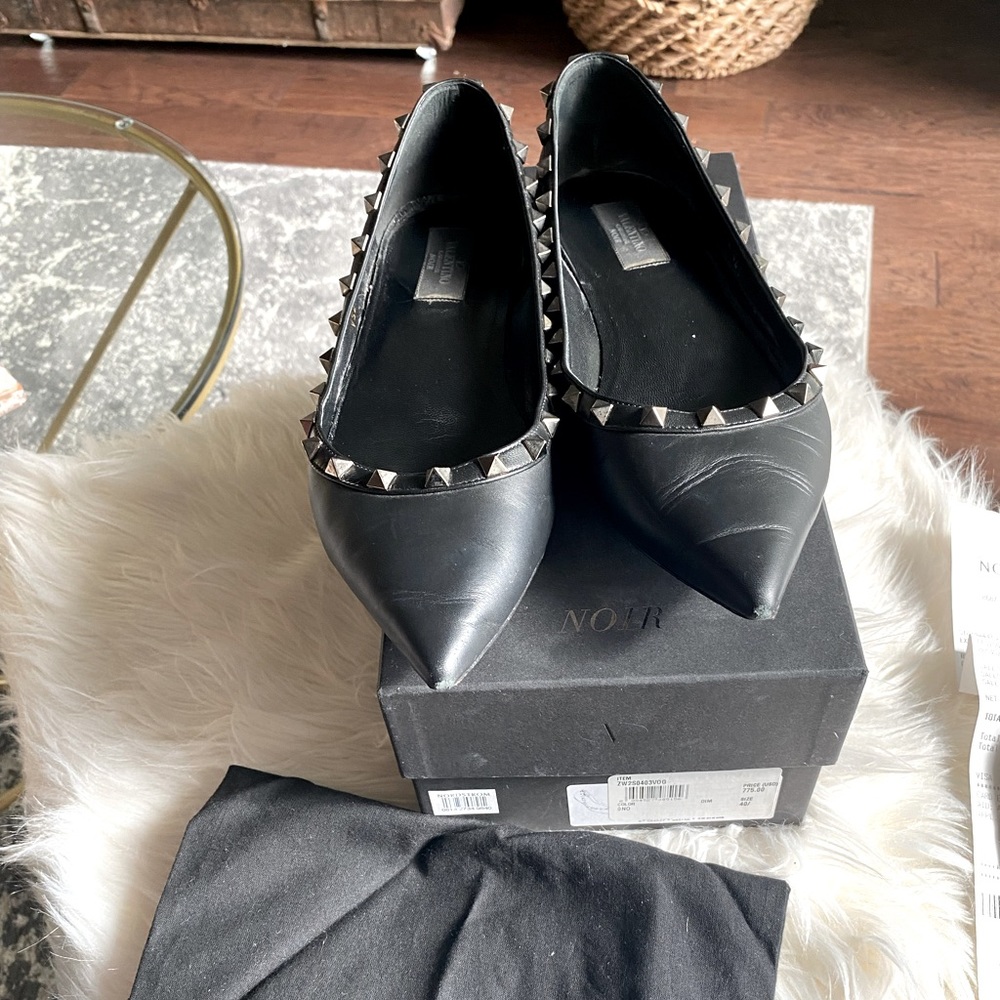 Valentino Rockstud Flats size 40 - color Noir
